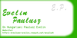 evelin paulusz business card